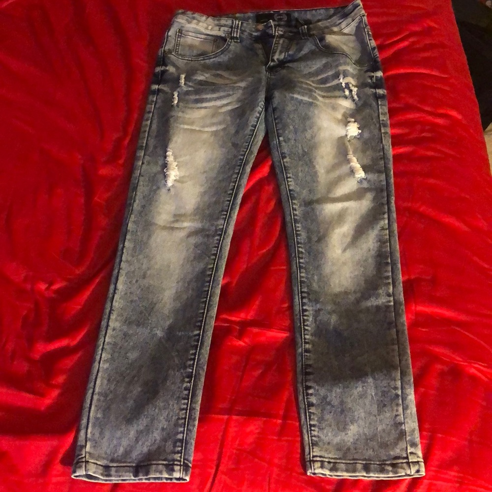 H&M Pants blue/white with design rips